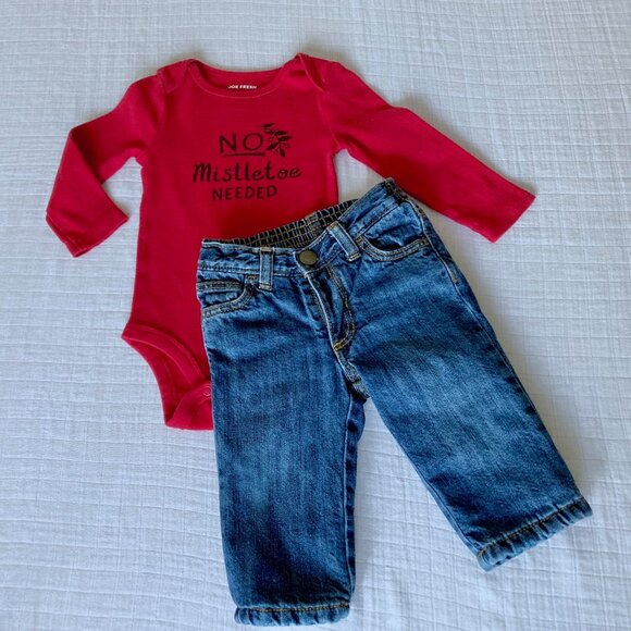 Baby Boy 6-12M Winter/Holiday/Christmas Outfit - Joe Fresh/Old Navy - Picture 2 of 11